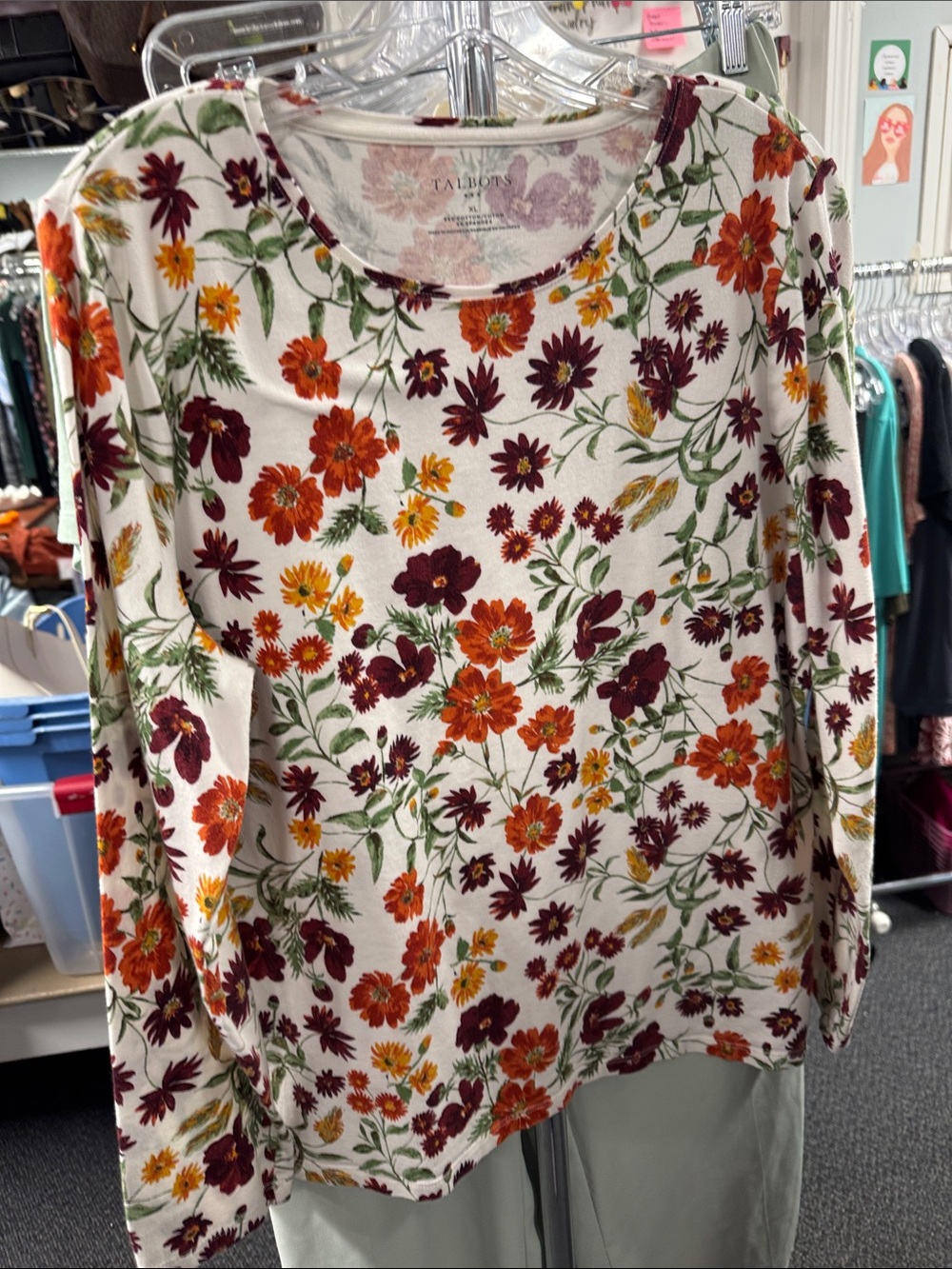Talbots floral top xl // 091315